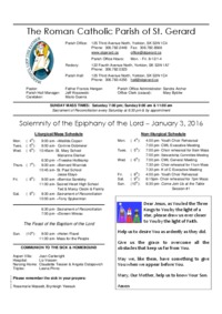 Solemnity of the Epiphany of the Lord