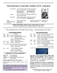 The Solemnity of Christ the King